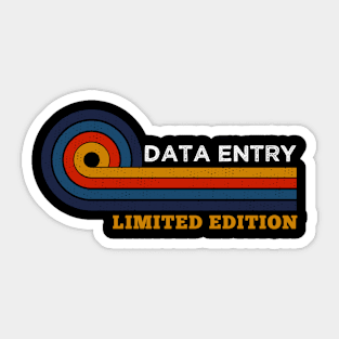 Funny Vintage Data Entry Design Birthday Gift  Humor Sticker